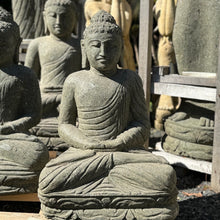 Load image into Gallery viewer, Carved Volcanic Rock Lecture Budha Statue