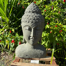 Load image into Gallery viewer, Hand Carved Volcanic Stone Budha Head Feature