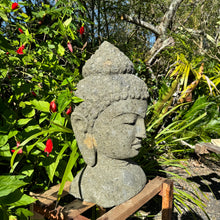 Load image into Gallery viewer, Hand Carved Volcanic Stone Budha Head Feature