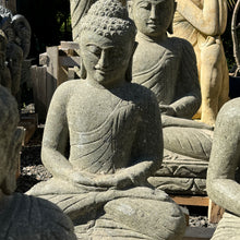Load image into Gallery viewer, Carved Volcanic Rock Lecture/Education Budha Statue