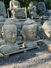 Load image into Gallery viewer, Hand Carved Volcanic Stone Budha Head Feature