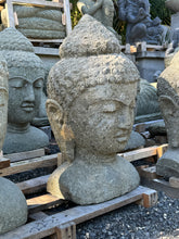 Load image into Gallery viewer, Hand Carved Volcanic Stone Budha Head Feature