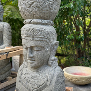Volcanic stone Hand Carved Budha Pot