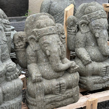 Load image into Gallery viewer, Lava stone Hand Carved Ganesha 50cm