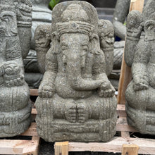 Load image into Gallery viewer, Lava stone Hand Carved Ganesha 50cm