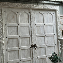 Load image into Gallery viewer, Hand Carved Whitewash Balinese Doors