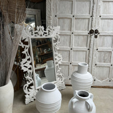 Load image into Gallery viewer, Soleil Carved Mirror in Whitewash.