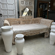 Load image into Gallery viewer, Carved Natural White Wash Daybed