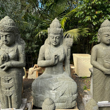 Load image into Gallery viewer, Extra Large Carved Volcanic Rock Meditation Budha Statue