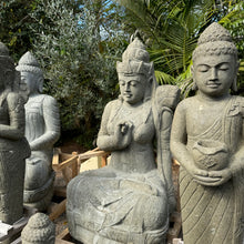 Load image into Gallery viewer, Extra Large Carved Volcanic Rock Meditation Budha Statue