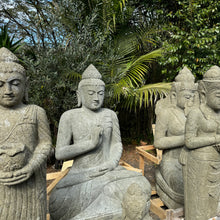 Load image into Gallery viewer, Extra Large Carved Volcanic Rock Meditation Budha Statue