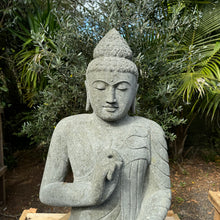 Load image into Gallery viewer, Extra Large Carved Volcanic Rock Meditation Budha Statue