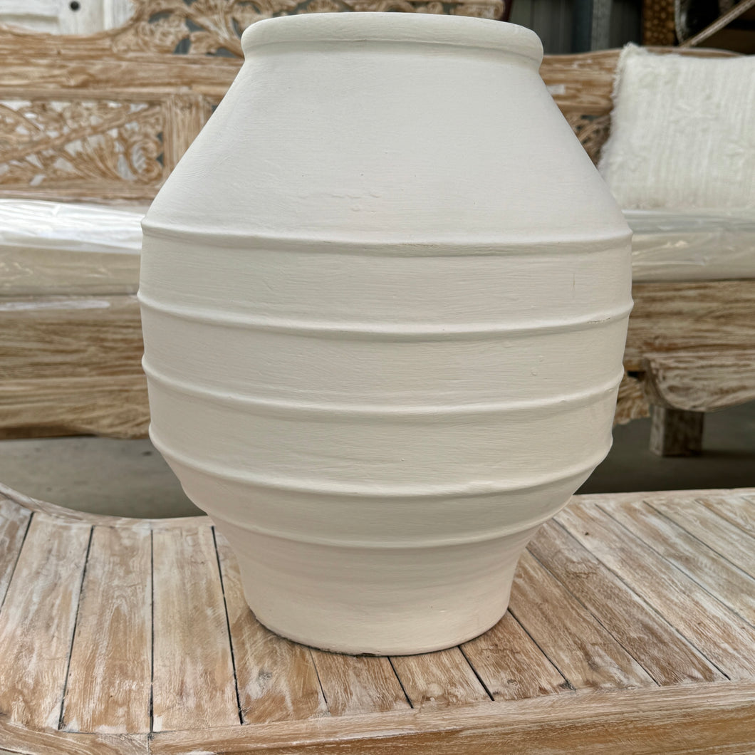 Matt White Deco Vase