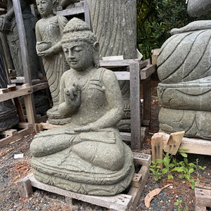 Hand Carved Volcanic Rock Budha Meditation