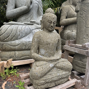 Carved Volcanic Rock Lecture/Education Budha Statue