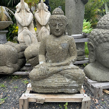 Load image into Gallery viewer, Hand Carved Volcanic Rock Budha