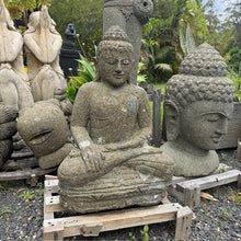 Load image into Gallery viewer, Hand Carved Volcanic Rock Budha