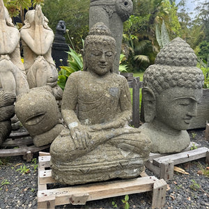 Hand Carved Volcanic Rock Budha