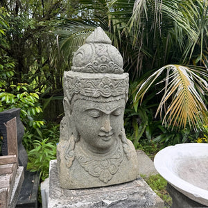 Volcanic stone Hand Carved Budha Head