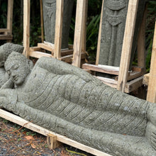Load image into Gallery viewer, Volcanic rock Reclining Budha statue. - Unique Imports