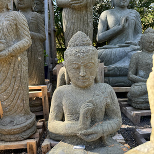 Hand Carved Volcanic Rock Budha Circle Of Life