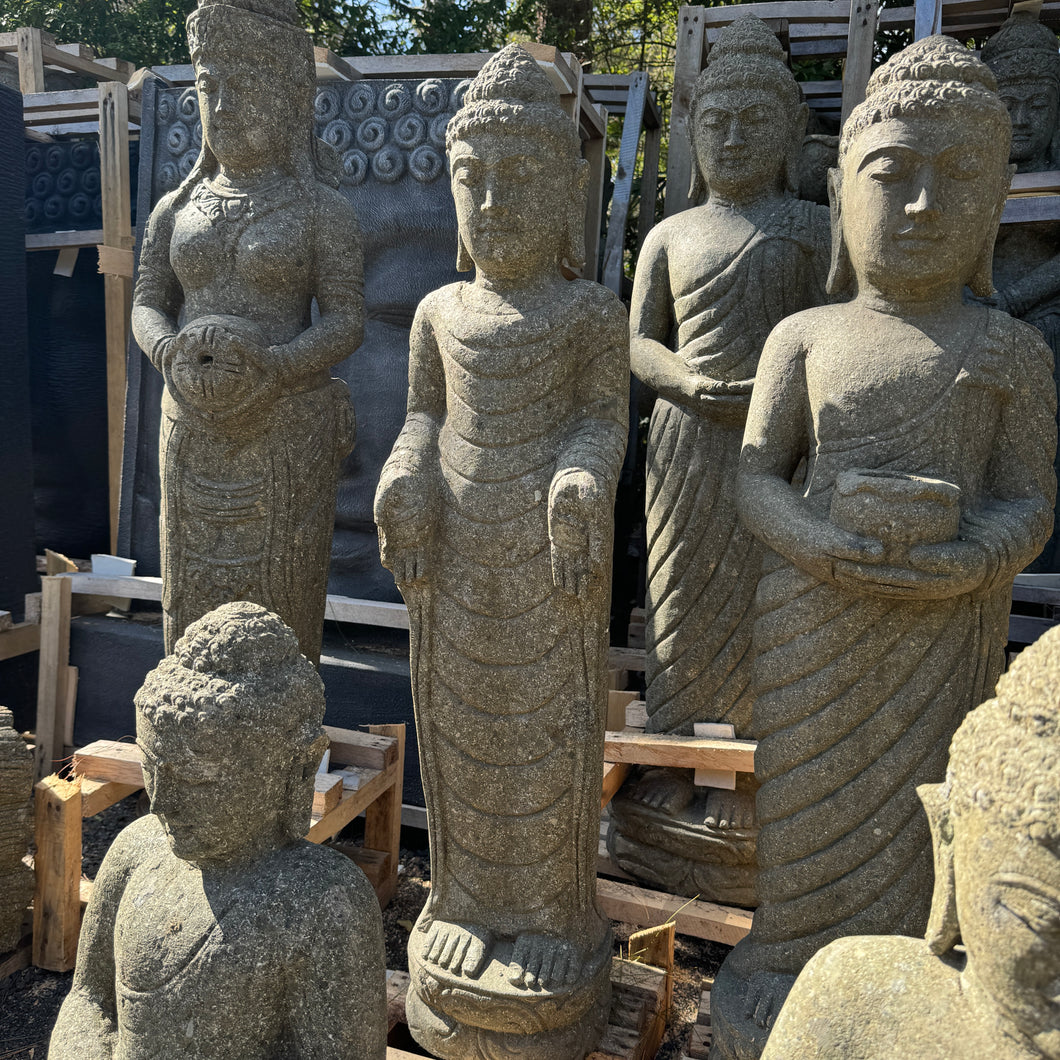 Hand Carved Volcanic Stone Princess Budha