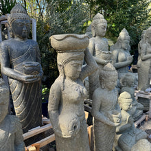 Load image into Gallery viewer, Hand Carved Volcanic Stone Fetching Water Budha