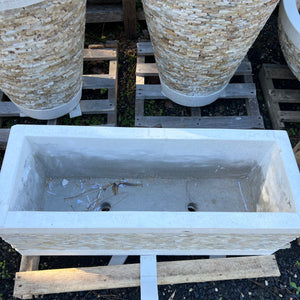 White Stone Stacker Planter Pots