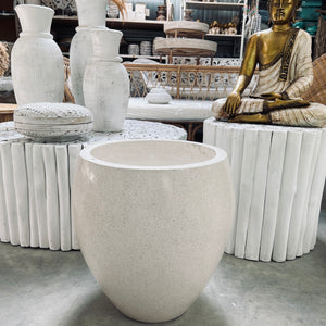 Natural White Terrazzo Pot