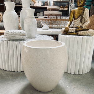 Natural White Terrazzo Pot