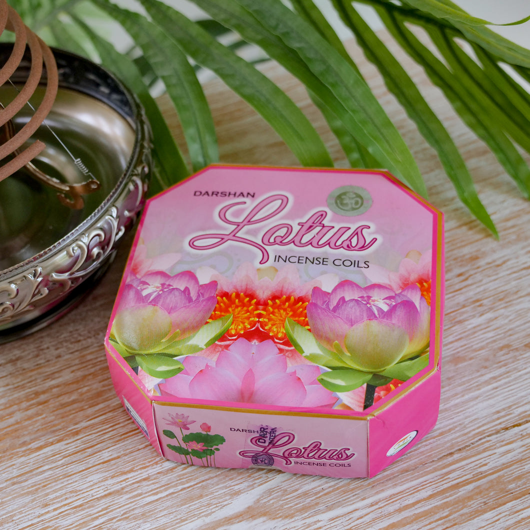 Darshan Incense Coils in Lotus, Citronella, Life, Opium, Jasmine, Champa.